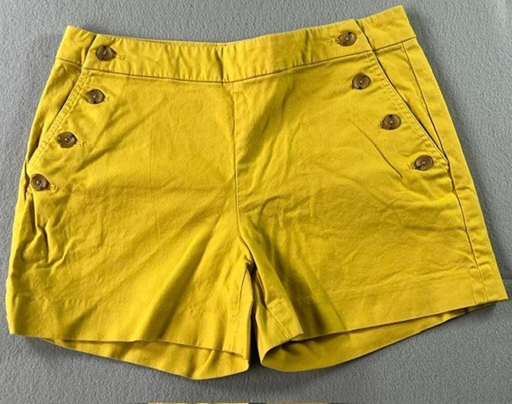 BANANA REPUBLIC ~ Hampton Fit Mustard Yellow Sailor Shorts, Women’s Size 4